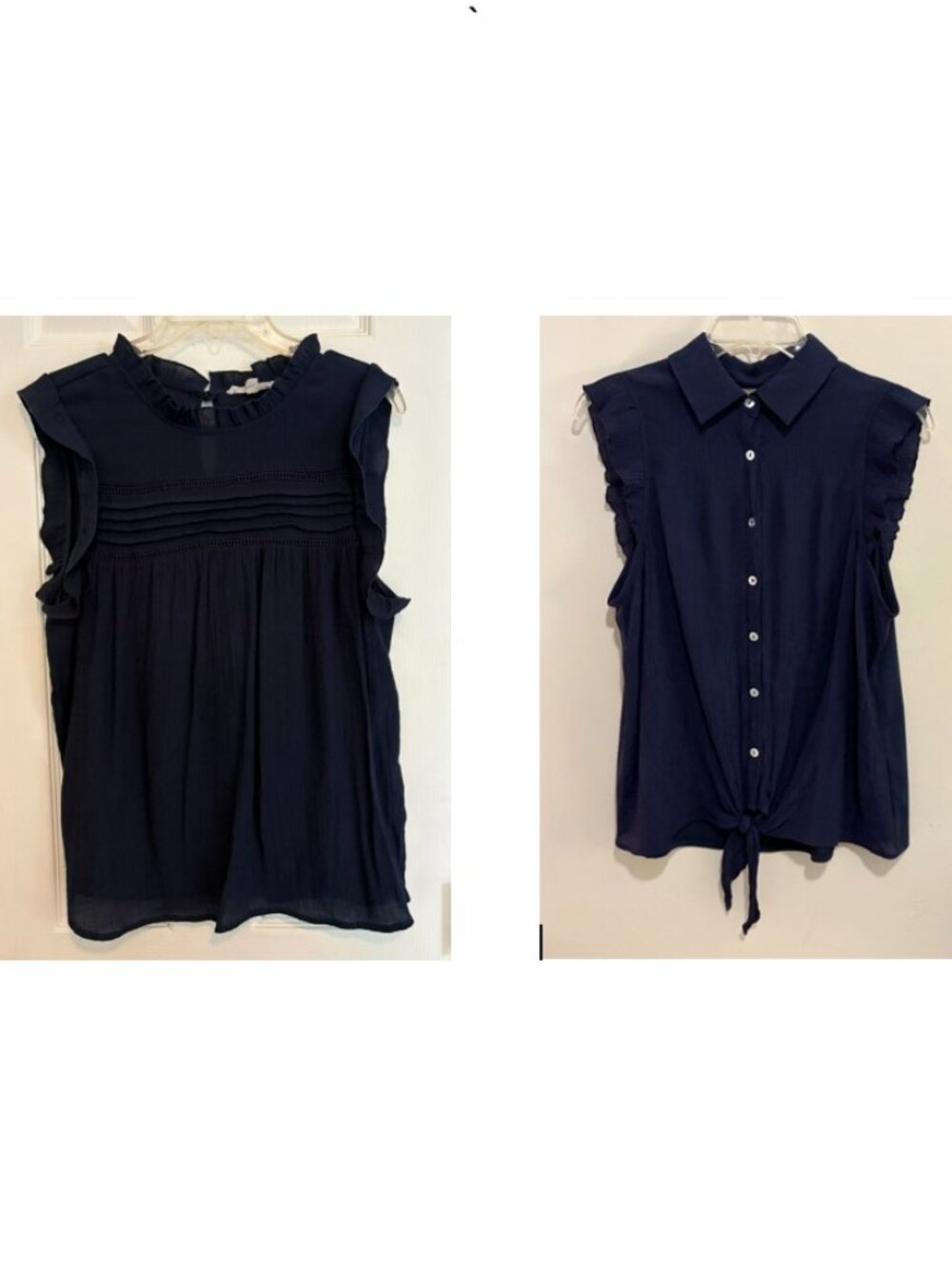 2 Parallel Skies Navy Tops